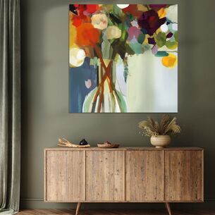 Werk aan de Muur 1126086 Kleurrijk abstract schilderij veldboeket Studio Allee 1200x1200 Dressoir green facebook News Feed