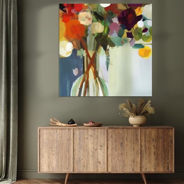 Werk aan de Muur 1126086 Kleurrijk abstract schilderij veldboeket Studio Allee 1200x1200 Dressoir green facebook News Feed