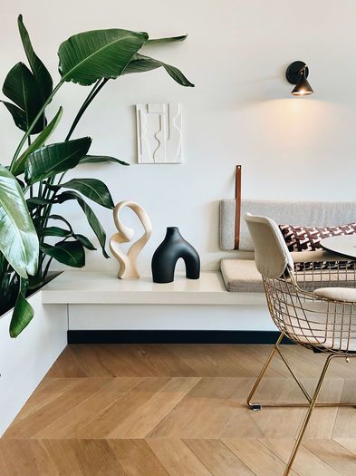 modern interieur van eethoek