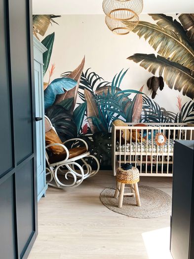 jungle fotobehang in kinderkamer