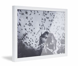 Framed photo print with white frame Art Heroes