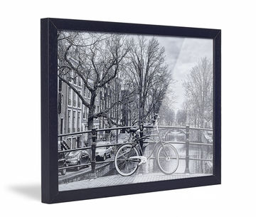 Framed photo print black frame