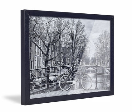 Framed photo print black frame