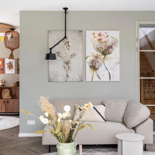 licht botanische wanddecoratie op canvas