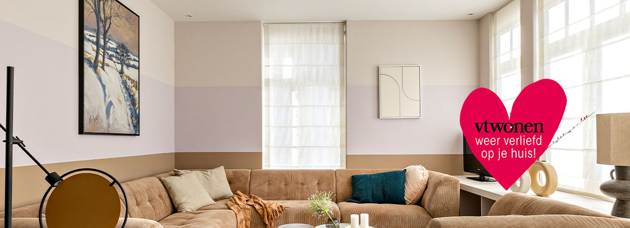 vt wonen pastel kleurig interieur met wanddecoratie