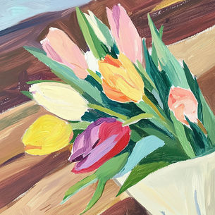 Kunstwerk van tulpen