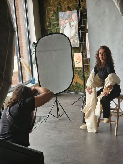 fotoshoot van kunstenaar