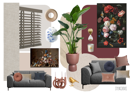 moodboard woonkamer interieur