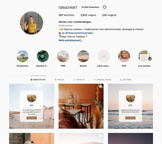 A photo of Raisa Zwart's Instagram profile