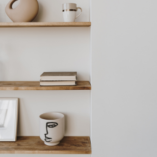 kunst op houten planken