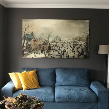 Oude Meester boven de bank Werk aan de Muur interieur