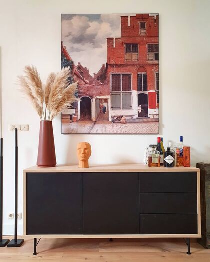 Oude Meester Terracotta Werk aan de Muur Vermeer