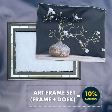 art frame set met aluminium frame en los doek is 10% korting