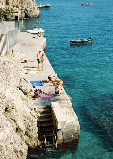 Summer in Italy on the sea.