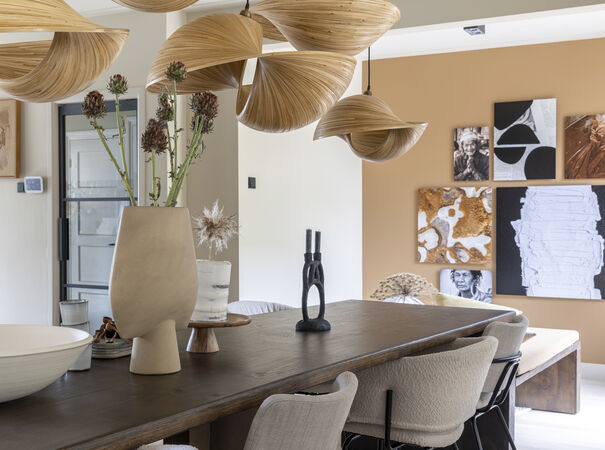 Kunst collage Werk aan de Muur vtwonen eetkamer