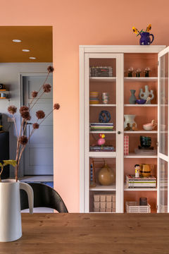 Peach coloured interior