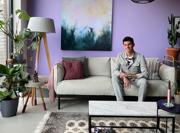 Roy in his living room