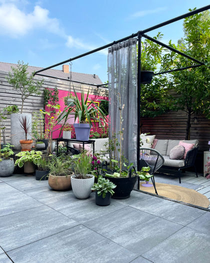 Eclectic backyard