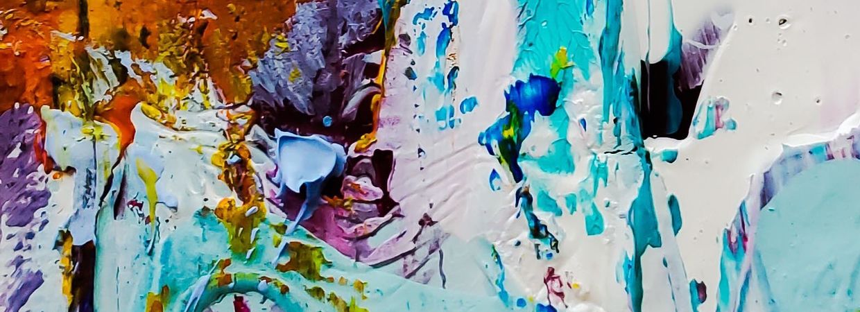 Detail van een schilders palet