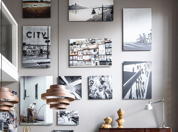 fotografie collage aan de muur