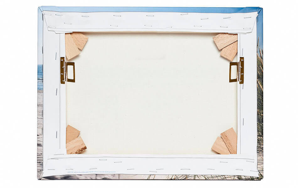 Canvas voor buiten: Achterkant met meegeleverd ophangsysteem