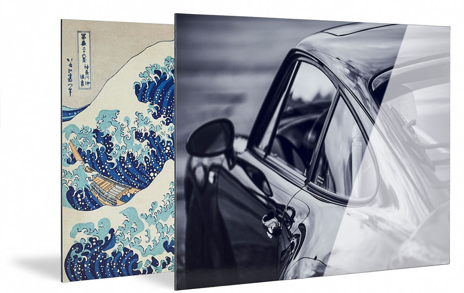 Alu-Dibond: Der glänzenden Version und der matten Version